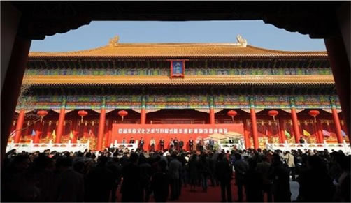 華西村博物館建成 1比1復制故宮古建